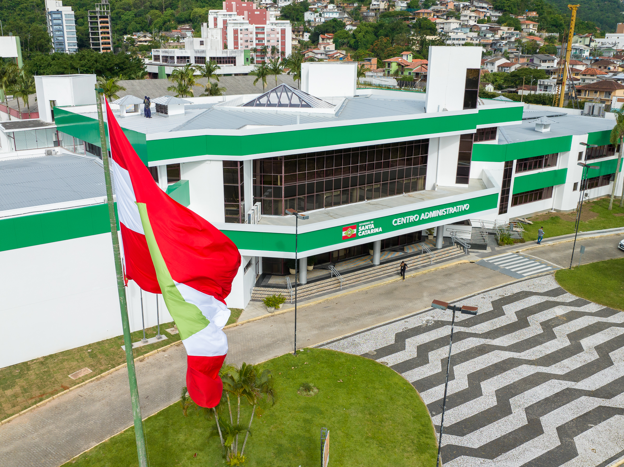 Foto aérea do Centro Administrativo